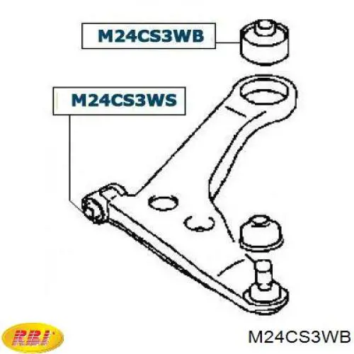 Сайлентблок переднього нижнього важеля M24CS3WB RBI