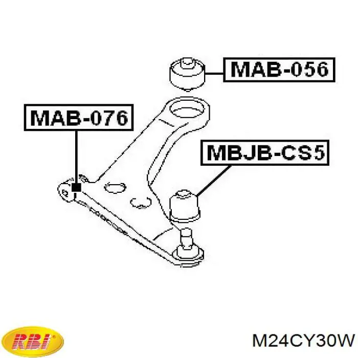 M24CY30W RBI Сайлентблок нижнего переднего рычага