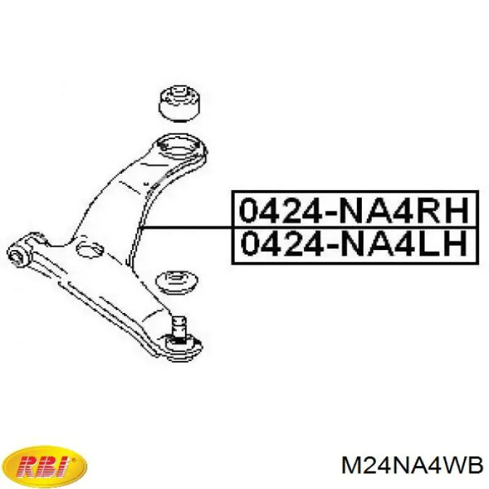 M24NA4WB RBI Сайлентблок нижнего переднего рычага