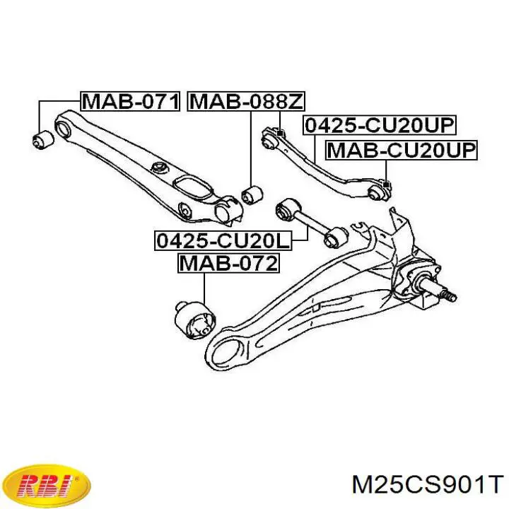 M25CS901T RBI Сайлентблок заднего поперечного рычага, наружный