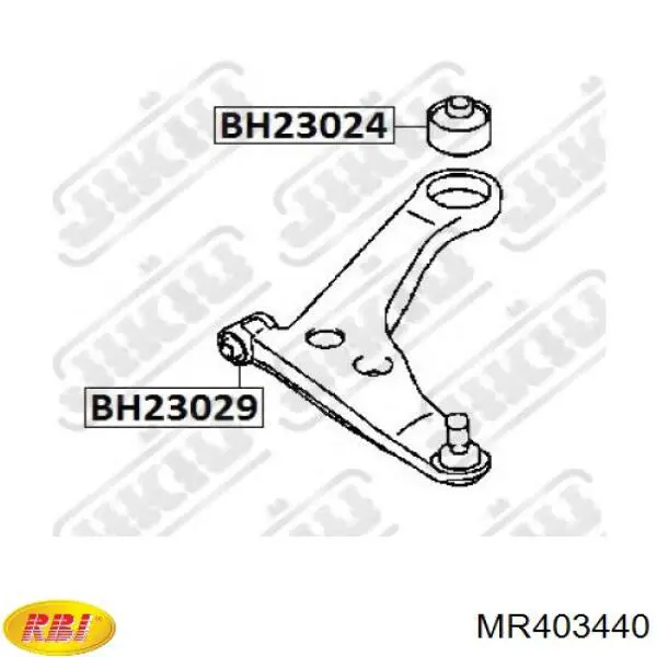 Купить MR403440 RBI Сайлентблок нижний передней подвески