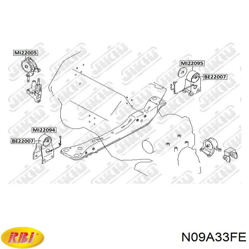 N09A33FE RBI Подушка передней опоры двигателя