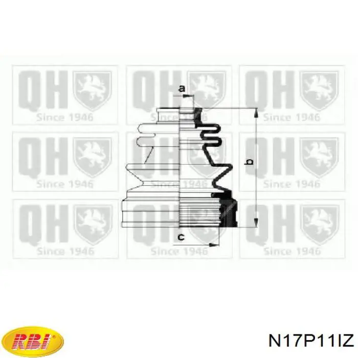 Пыльник ШРУСа внутренний N17P11IZ RBI