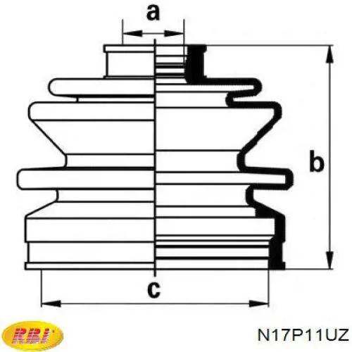 Чехол шруса RBI N17P11UZ цена, от 6.68 USD