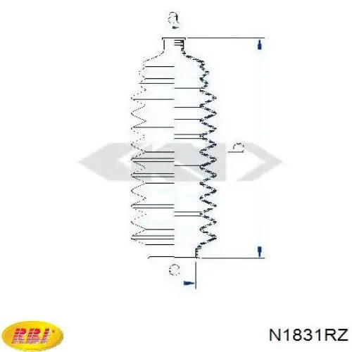 Пыльник тяги RBI N1831RZ цена, от 7.13 USD