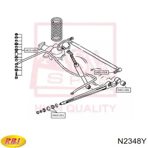 Втулка передней радиальной тяги передняя N2348Y RBI