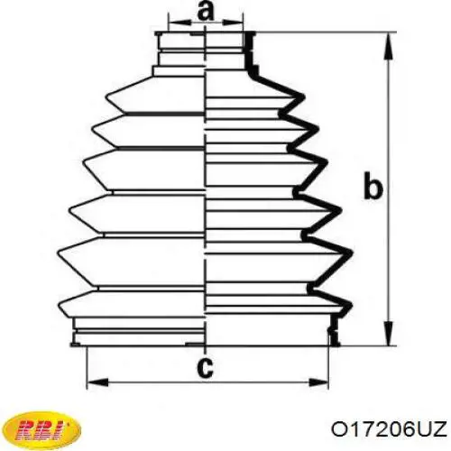 Чехол шруса RBI O17206UZ цена, от 8.57 USD