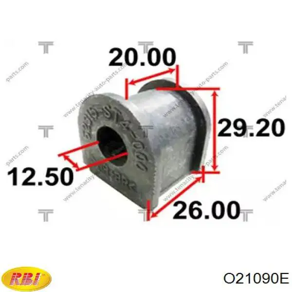 Casquillo de barra estabilizadora trasera O21090E RBI