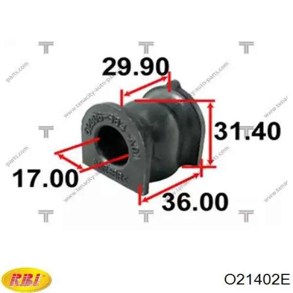 Втулка стабилизатора O21402E RBI