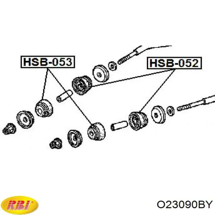 O23090BY RBI Втулка передней радиальной тяги передняя