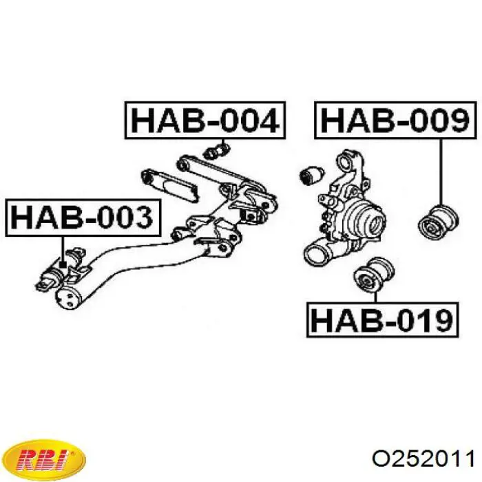 Купить O252011 RBI Сайлентблок цапфы задней