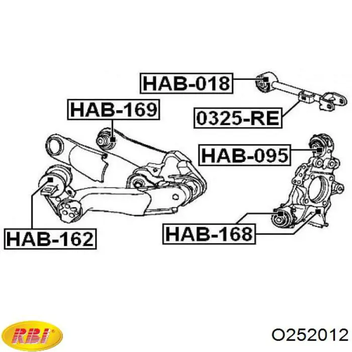 Купить O252012 RBI Сайлентблок верхнего рычага