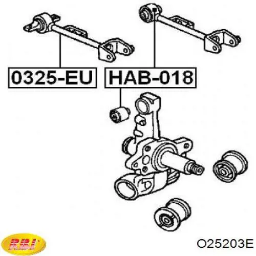 O25203E RBI Сайлентблок задней поперечной тяги