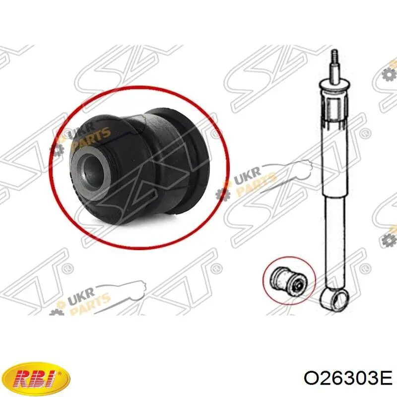 O26303E RBI втулка крепления заднего амортизатора
