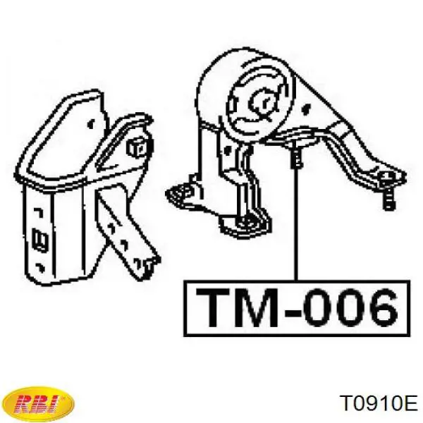 T0910E RBI Подушка передней опоры двигателя
