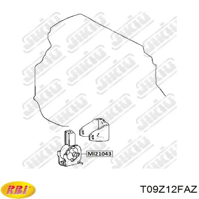 Передняя опора двигателя T09Z12FAZ RBI