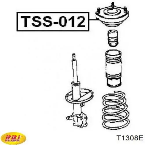 Soporte amortiguador trasero T1308E RBI