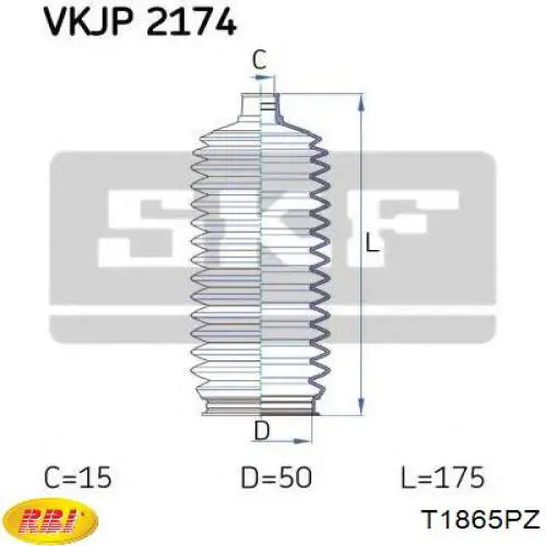 Пыльник тяги RBI T1865PZ цена, от 7.47 USD