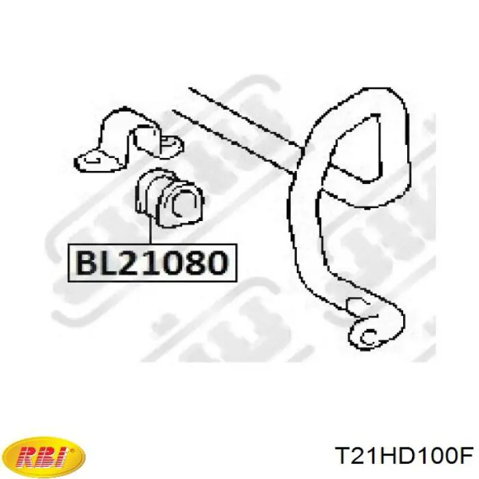 Втулка стабилизатора T21HD100F RBI