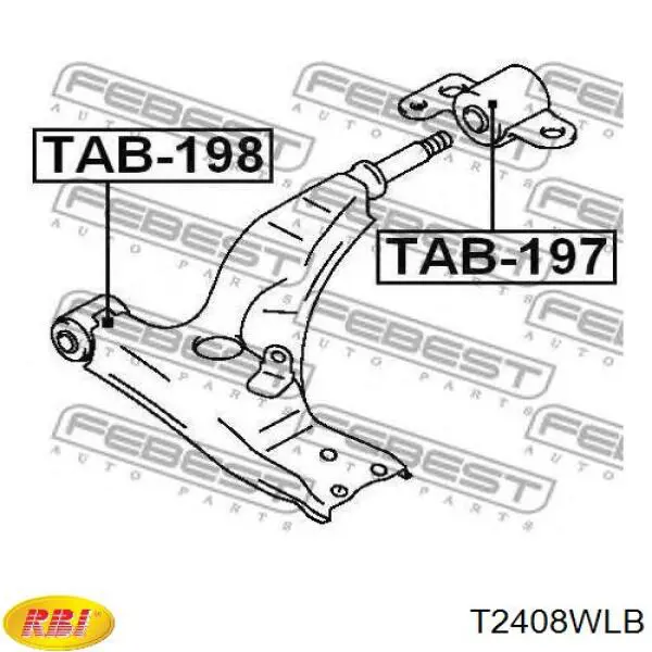 Сайлентблок передней подвески RBI T2408WLB цена, от 12.87 USD