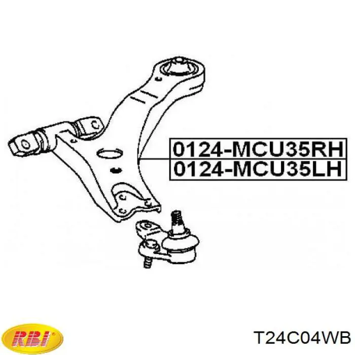 Сайлентблок передней подвески RBI T24C04WB цена, от 7.29 USD