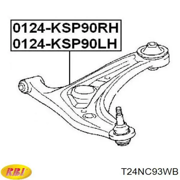 Сайлентблок передней подвески RBI T24NC93WB цена, от 8.19 USD