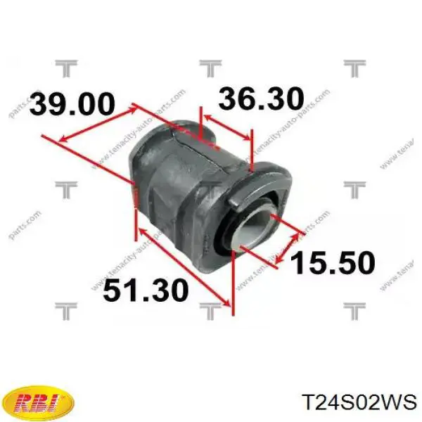 Сайлентблок переднего рычага T24S02WS RBI