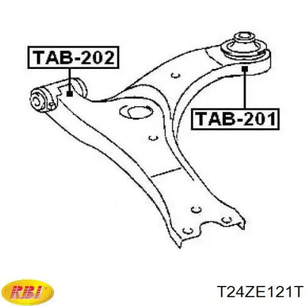Сайлентблок переднего рычага T24ZE121T RBI