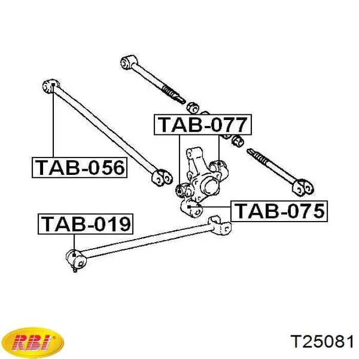 T25081 RBI Сайлентблок задней поперечной тяги