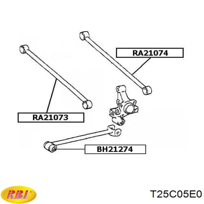 T25C05E0 RBI Сайлентблок задней продольной тяги