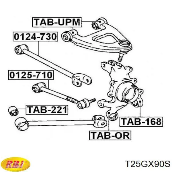 T25GX90S RBI Сайлентблок цапфы