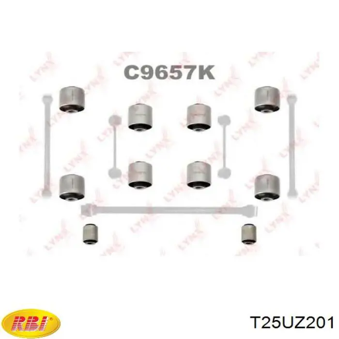 Сайлентблок задней продольной тяги RBI T25UZ201 цена, от 5.26 USD