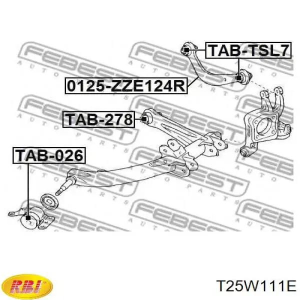 Купить T25W111E RBI Сайлентблок верхнего рычага