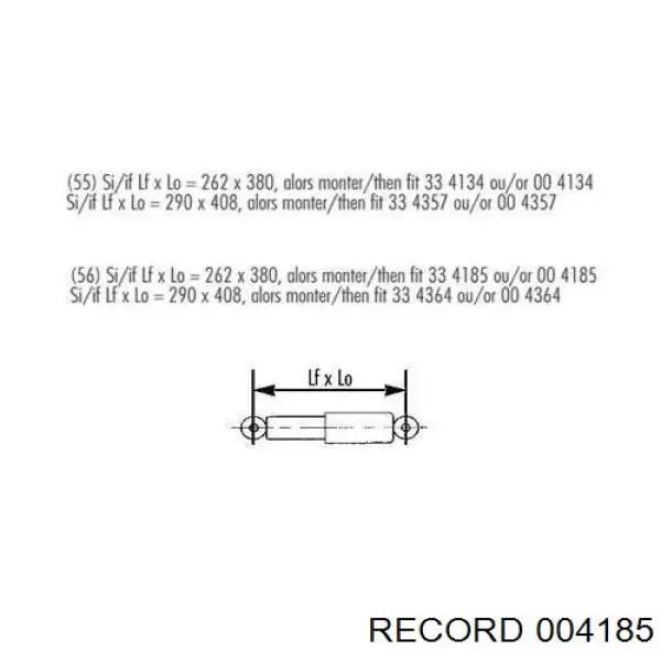 Амортизатор задний 004185 Record