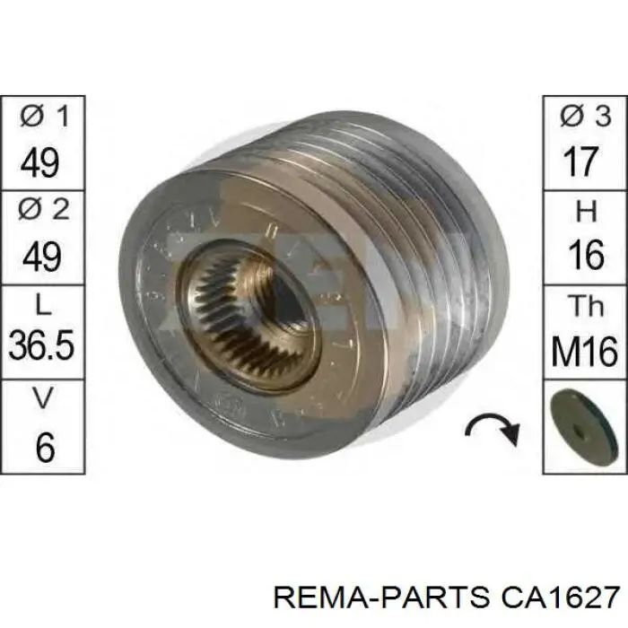 Генератор CA1627 REMA-PARTS