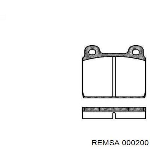 Передние тормозные колодки 000200 Remsa