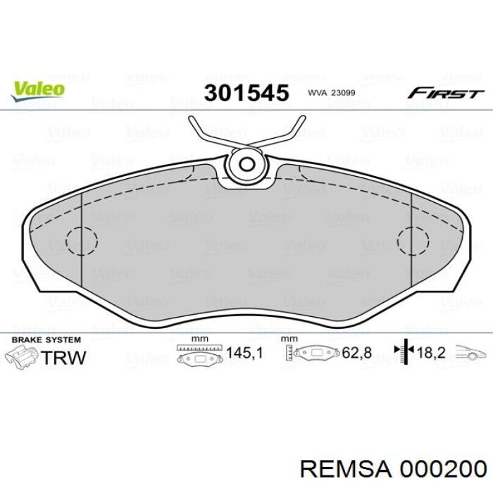 Колодки Remsa 000200 цена, от 15.82 USD