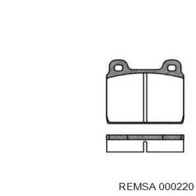 Передние тормозные колодки 000220 Remsa