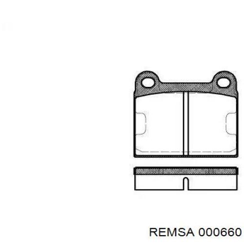 Задние тормозные колодки 000660 Remsa