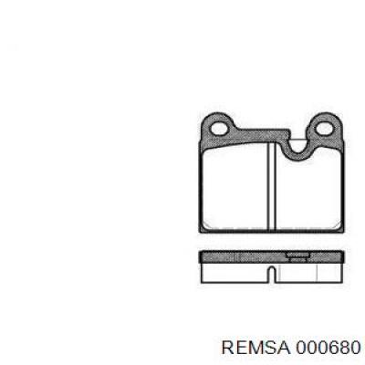 Задние тормозные колодки 000680 Remsa