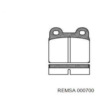 Задние тормозные колодки 000700 Remsa