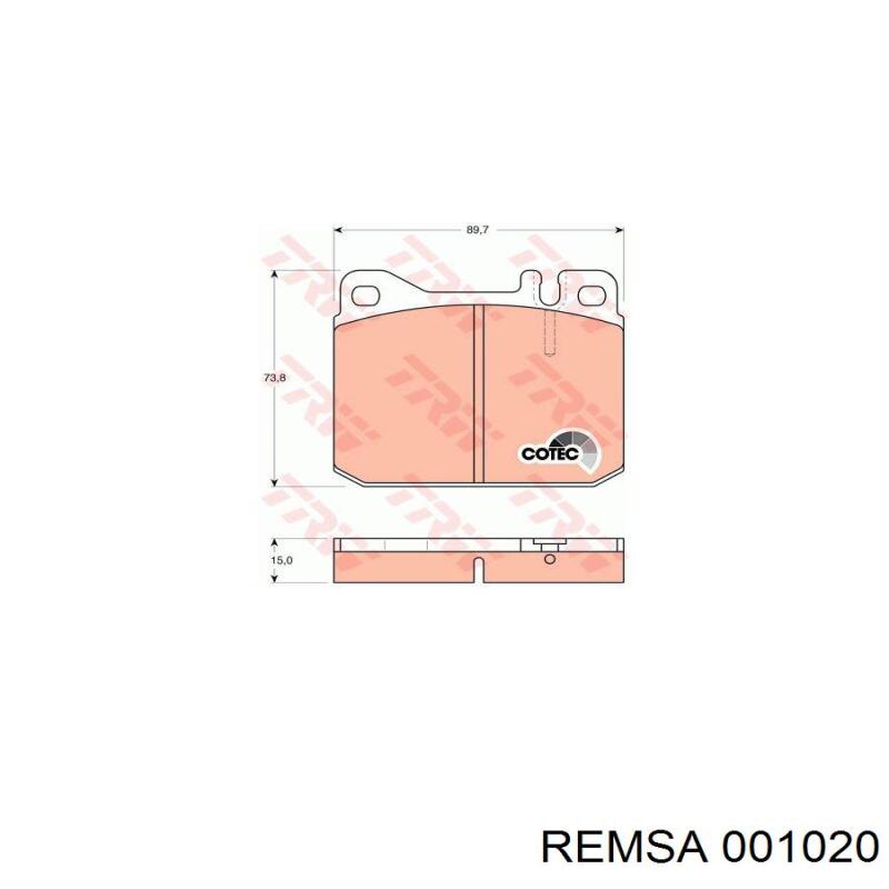 Тормозные колодки Remsa 001020