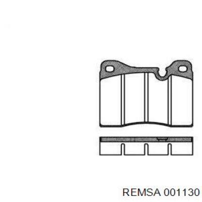 Передние тормозные колодки 001130 Remsa