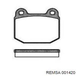 Передние тормозные колодки 001420 Remsa