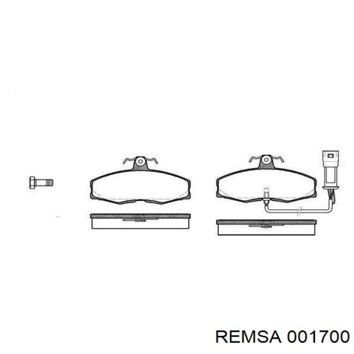 Pastillas de freno delanteras 001700 Remsa