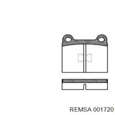 Передние тормозные колодки 001720 Remsa