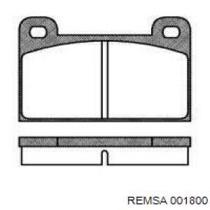 Передние тормозные колодки 001800 Remsa