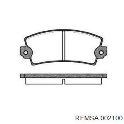 Передние тормозные колодки 002100 Remsa