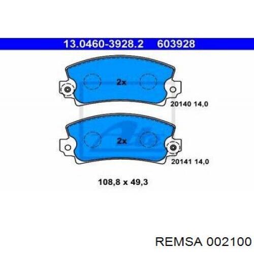 Колодки Remsa 002100 цена, от 14.19 USD