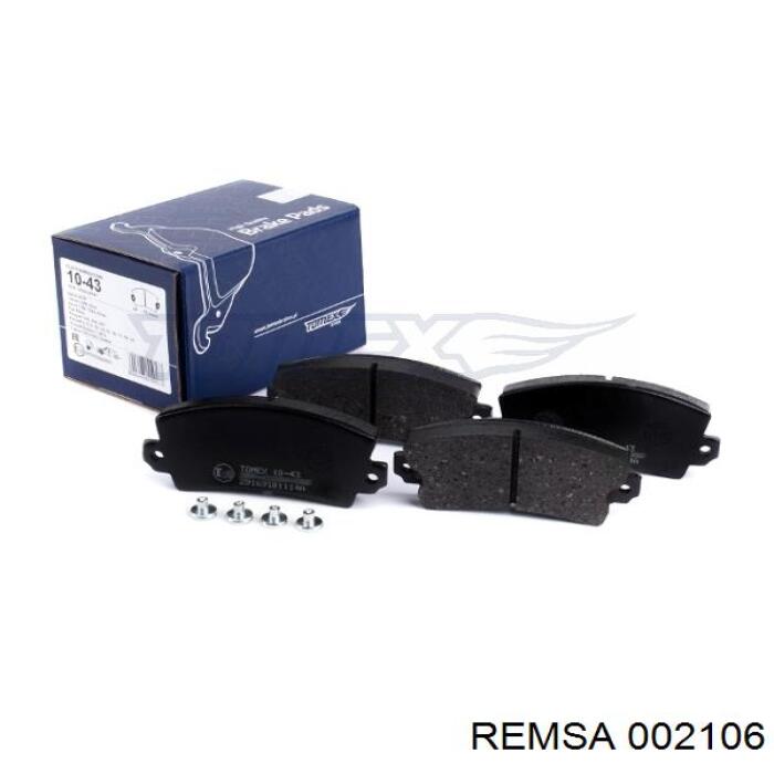 Передние тормозные колодки 002106 Remsa
